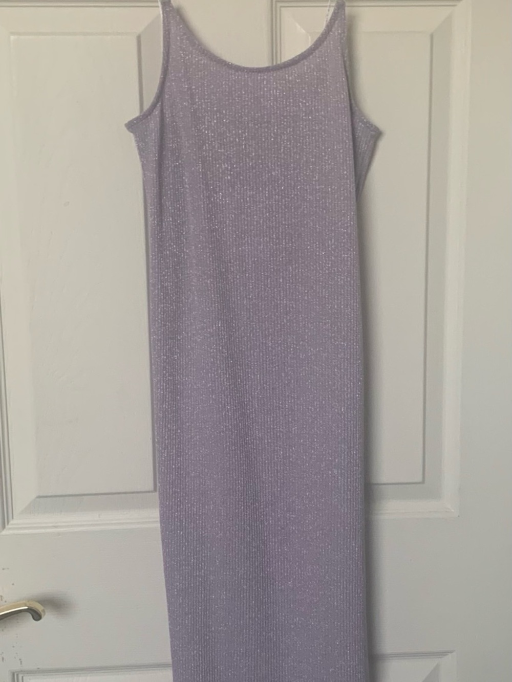 Topshop Lavender Metallic Slip Maxi Dress